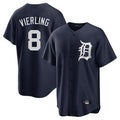 Pouc D.Tigers #8 Matt Vierling Player Navy Game Home Stitched Jerseys