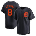 Pouc D.Tigers #8 Matt Vierling Player Navy Home Limited Stitched Jerseys