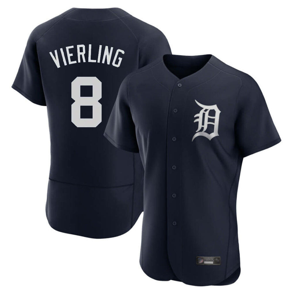 Pouc D.Tigers #8 Matt Vierling Player Navy Limited Elite Home Stitched Jerseys