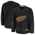 Pouc D.Red wings Black 2024 Military Appreciation Practice Jersey