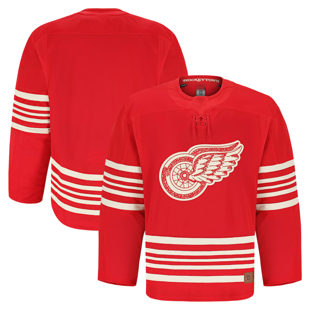 Pouc D.Red wings Red Centennial Authentic Pro Jersey
