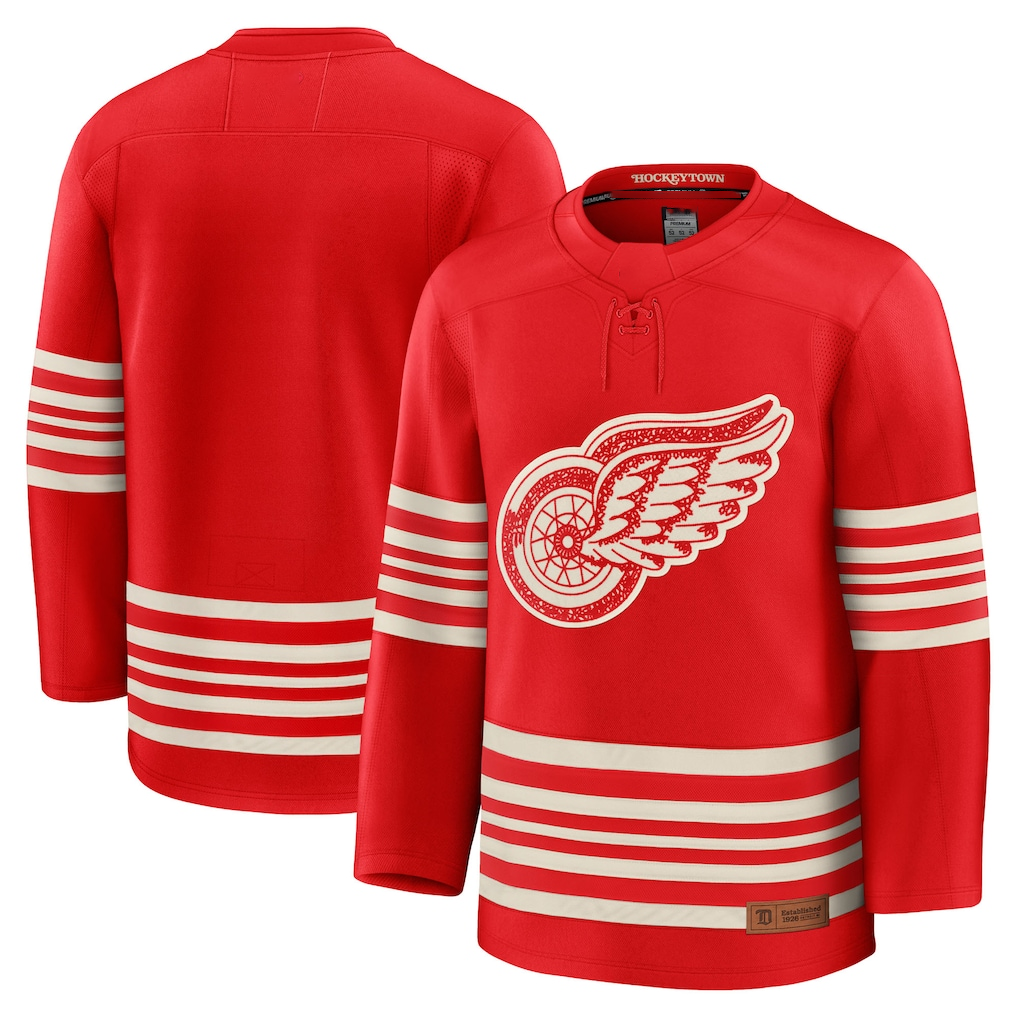 Pouc D.Red wings Red Centennial Premium Jerseys