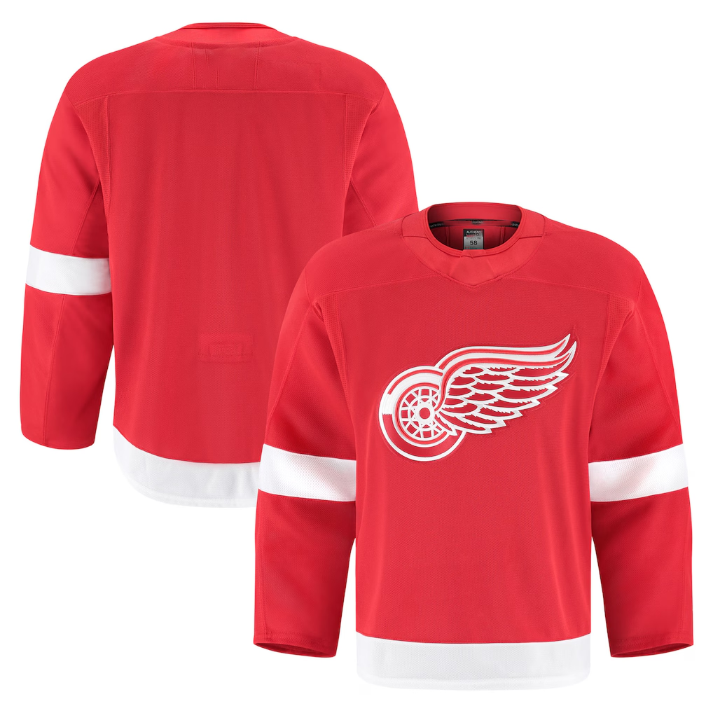 Pouc D.Red wings Red Home Authentic Pro Jersey