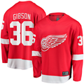 Pouc D.Red wings #36 John Gibson Red Home Breakaway Jerseys