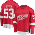 Pouc D.Red wings #53 Moritz Seider Red Home Breakaway Player Jerseys
