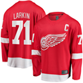 Pouc D.Red wings #71 Dylan Larkin Branded Red Captain Home Breakaway Jerseys