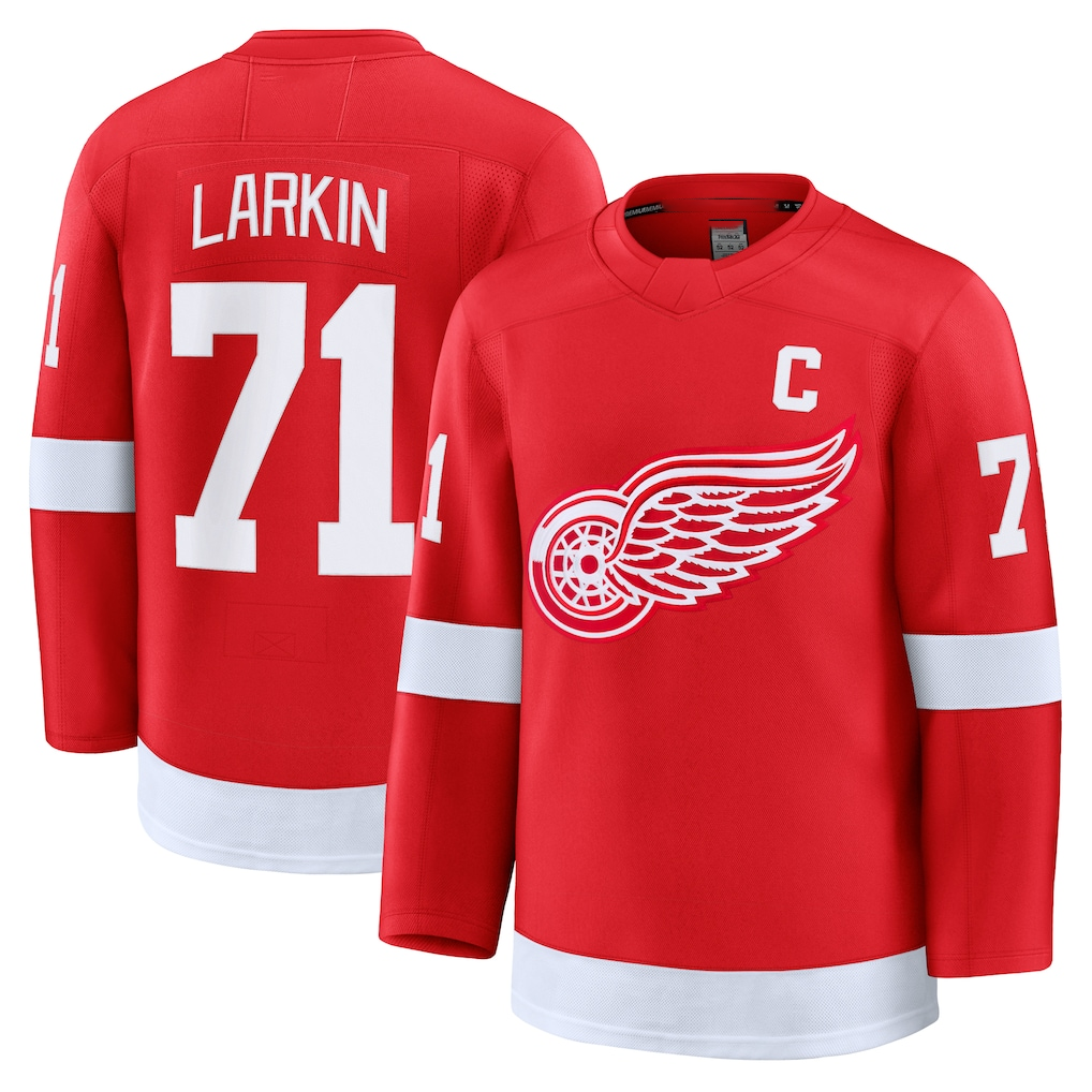 Pouc D.Red wings #71 Dylan Larkin Red Home Premium Jerseys