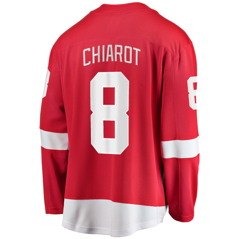 Pouc D.Red wings #8 Ben Chiarot Red Home Breakaway Player Jerseys