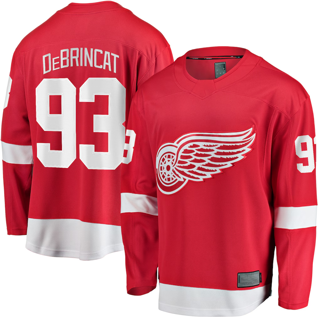 Pouc D.Red wings #93 Alex DeBrincat Red Breakaway Jerseys