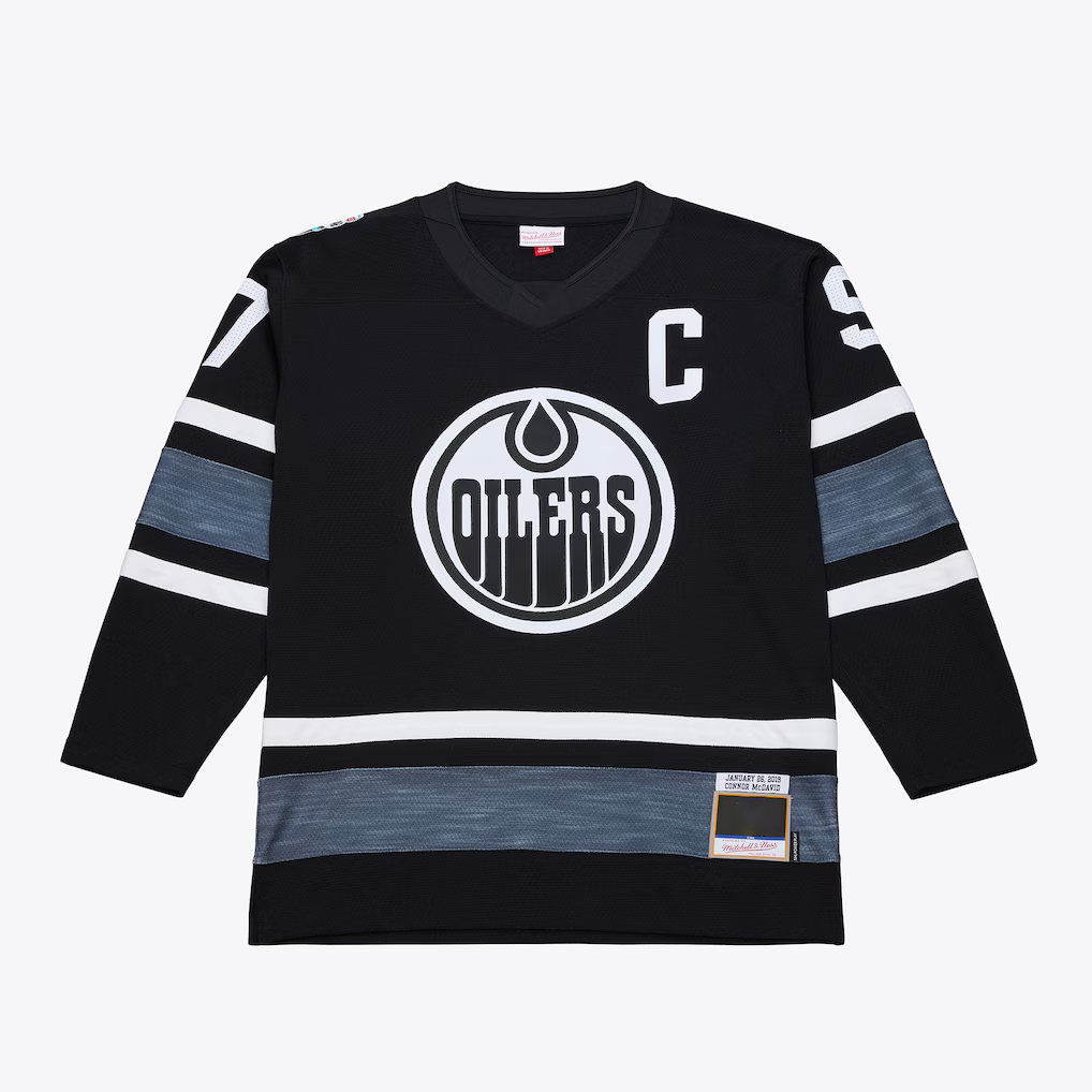 Pouc E.Oilers Connor McDavid Mitchell & Ness Black 2019 All-Star Game Power Play Jerseys