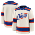 Pouc E.Oilers Light Beige Alternate Premium Jerseys
