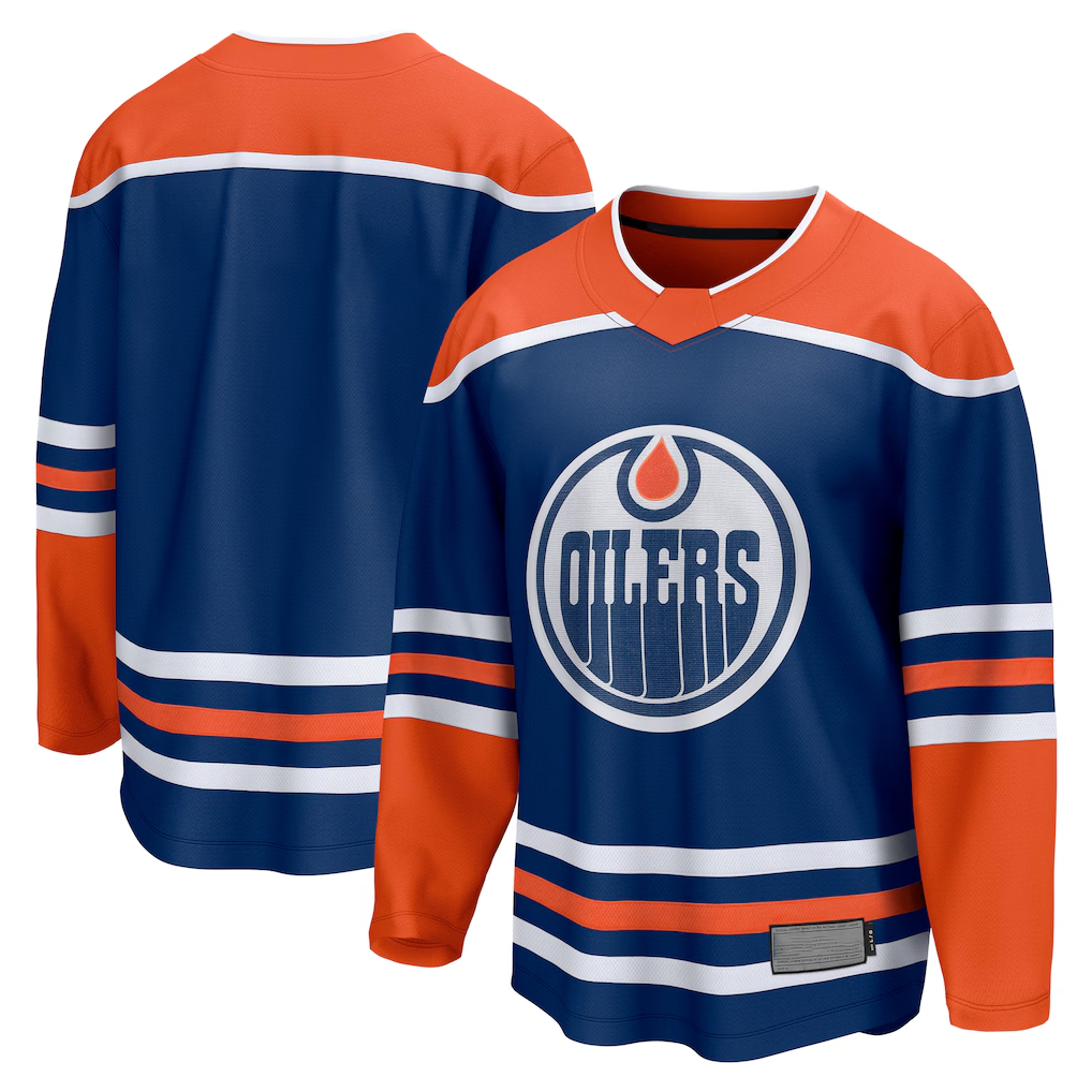 Pouc E.Oilers Royal Home Breakaway Blank Jerseys