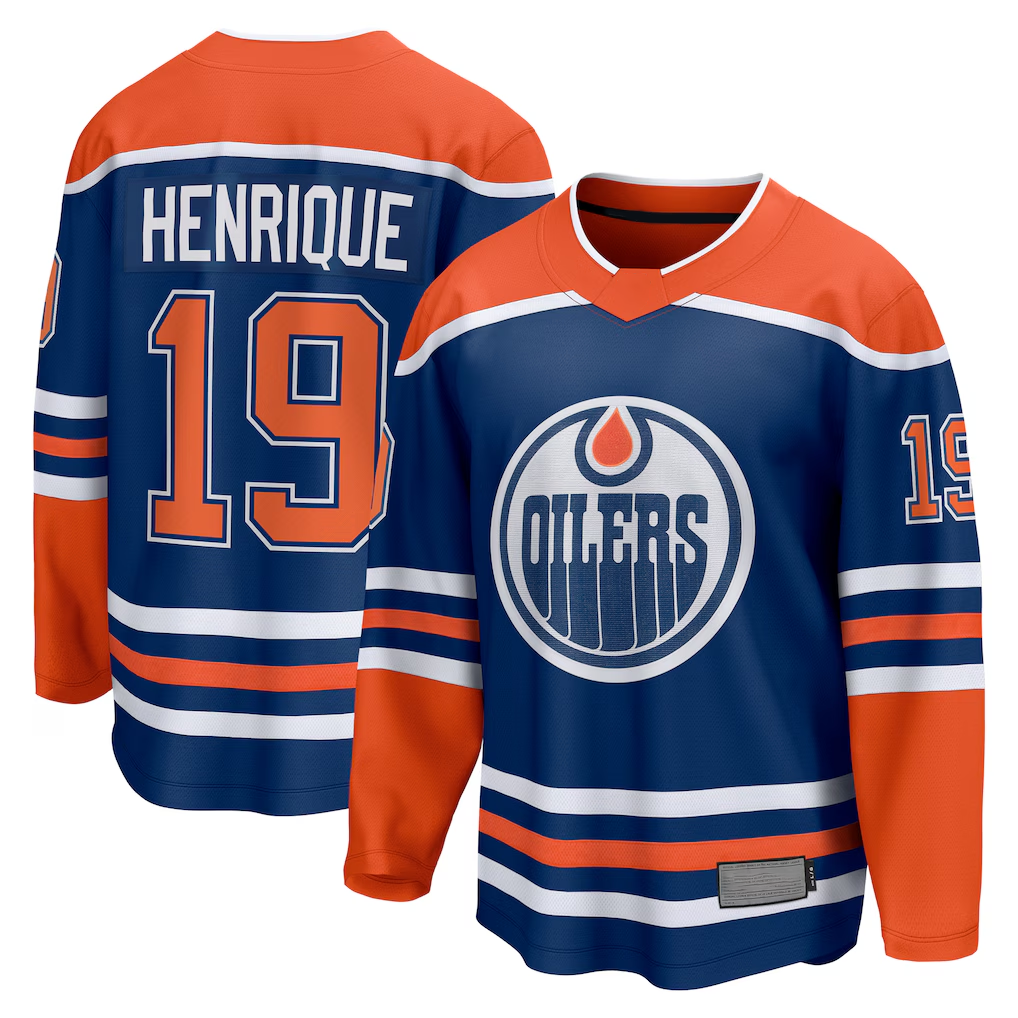 Pouc E.Oilers #19 Adam Henrique Royal Home Breakaway Jerseys