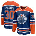 Pouc E.Oilers #30 Calvin Pickard Royal Home Premier Breakaway Player Jerseys