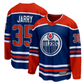 Pouc E.Oilers #35 Tristan Jarry Royal Home Premier Breakaway Player Jerseys