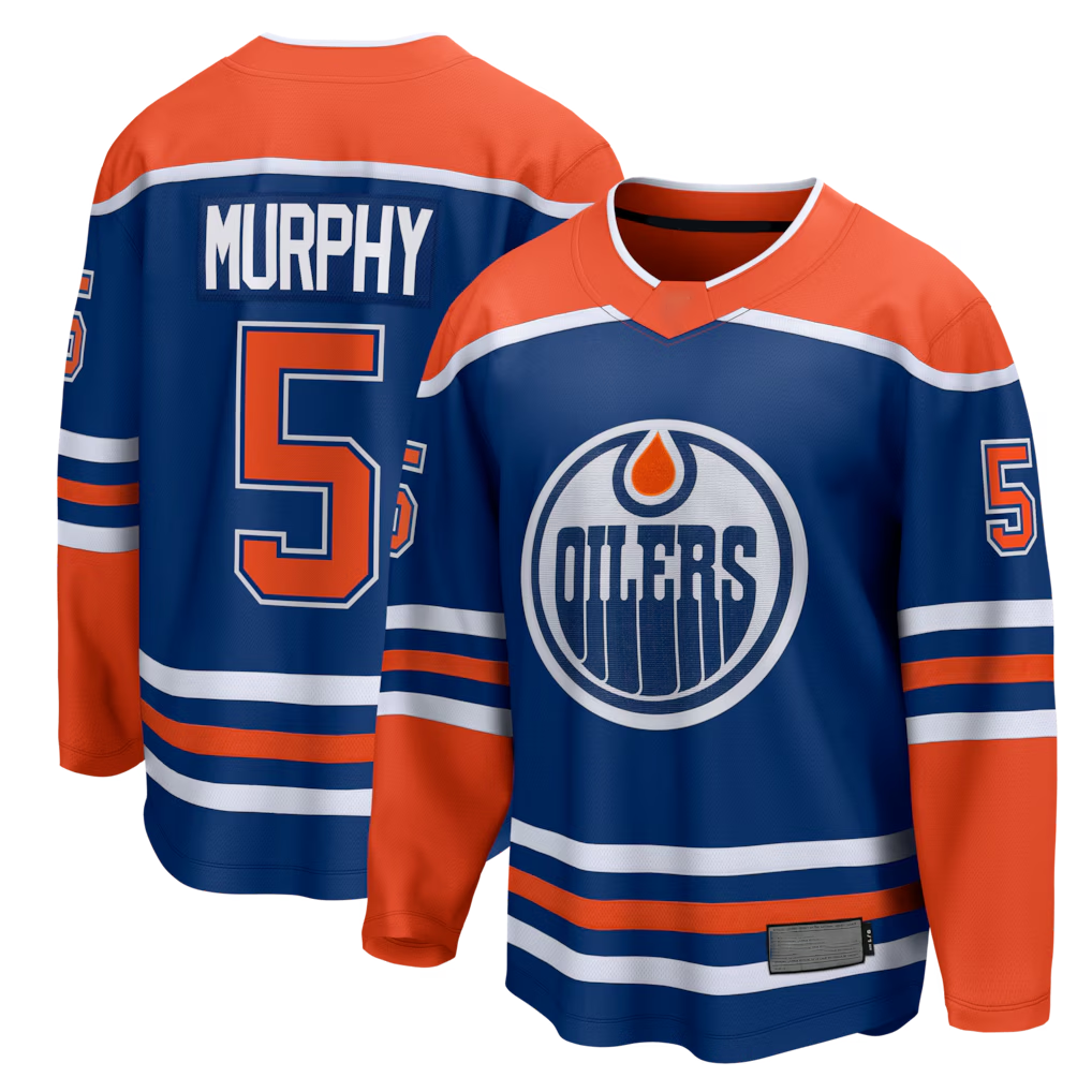 Pouc E.Oilers #5 Connor Murphy Royal Home Breakaway Jerseys
