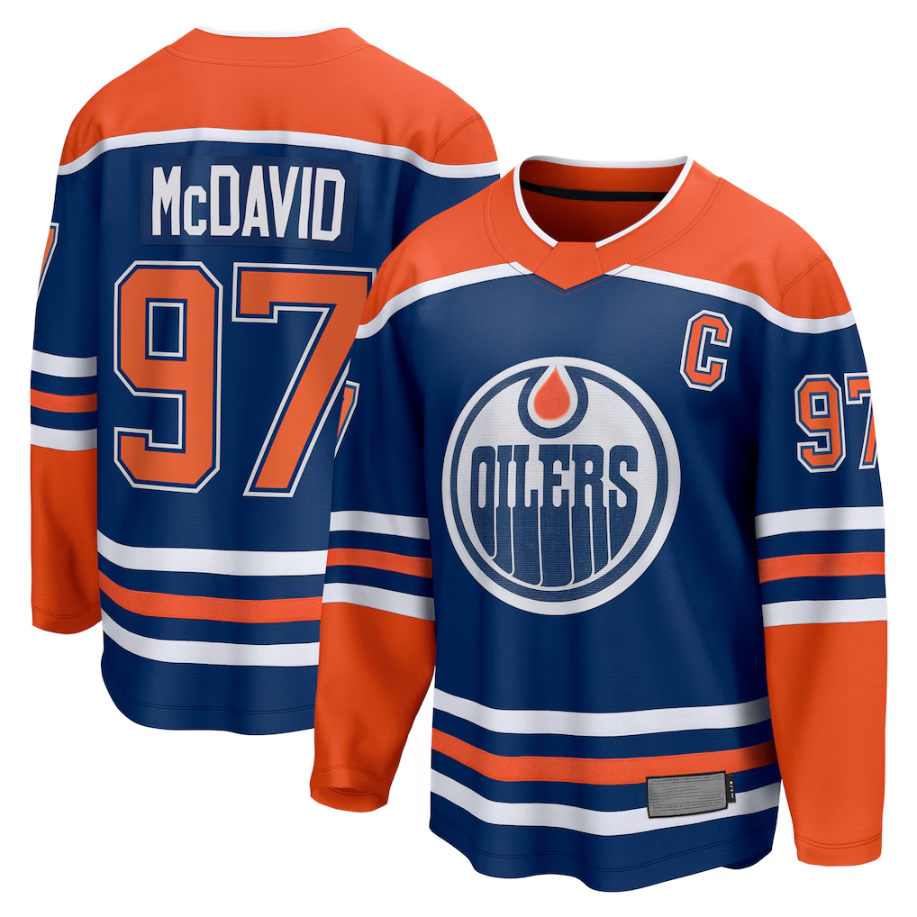 Pouc E.Oilers #97 Connor McDavid Royal Home Breakaway Jerseys