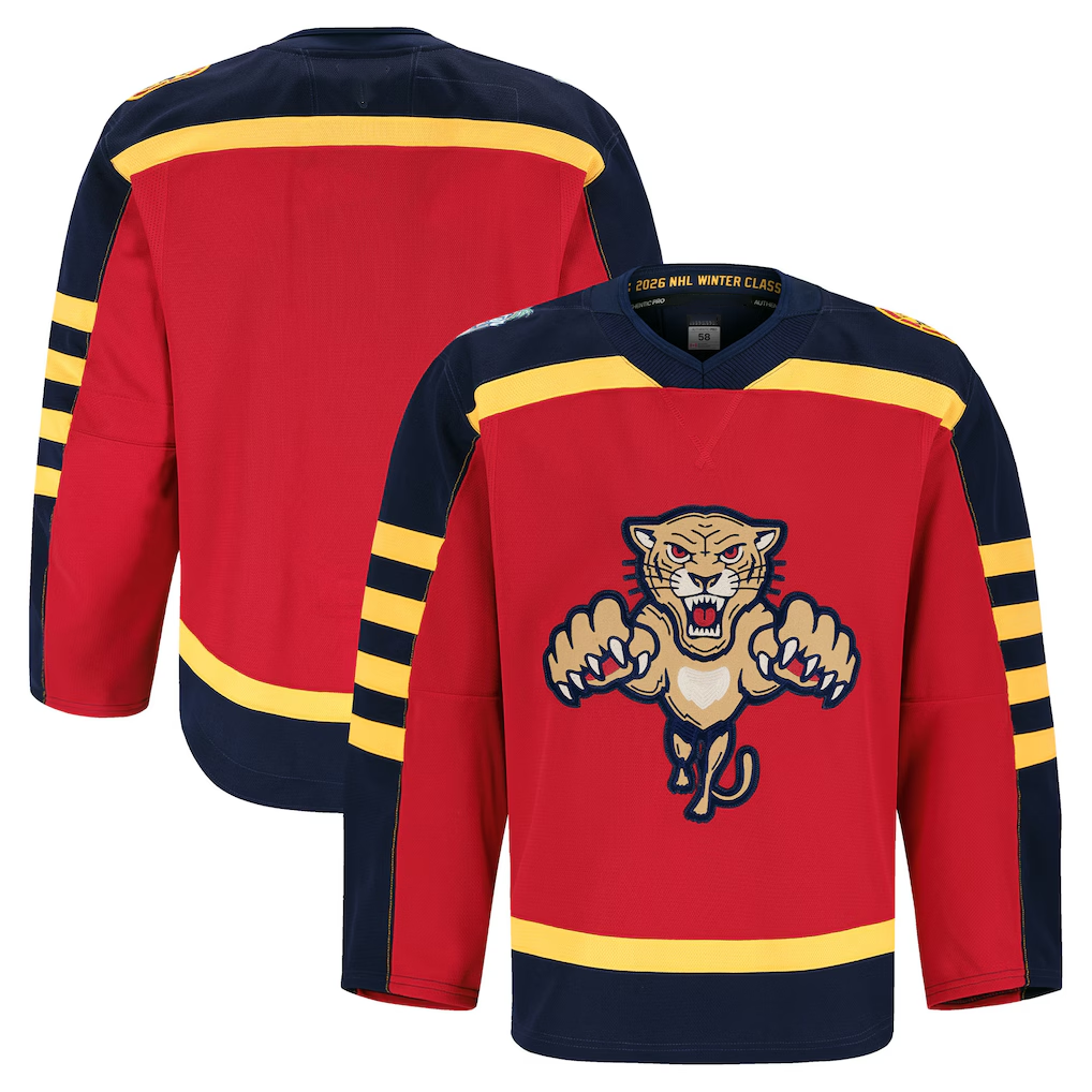 Pouc F.Panthers Red 2026 Winter Classic Authentic Pro Jerseys