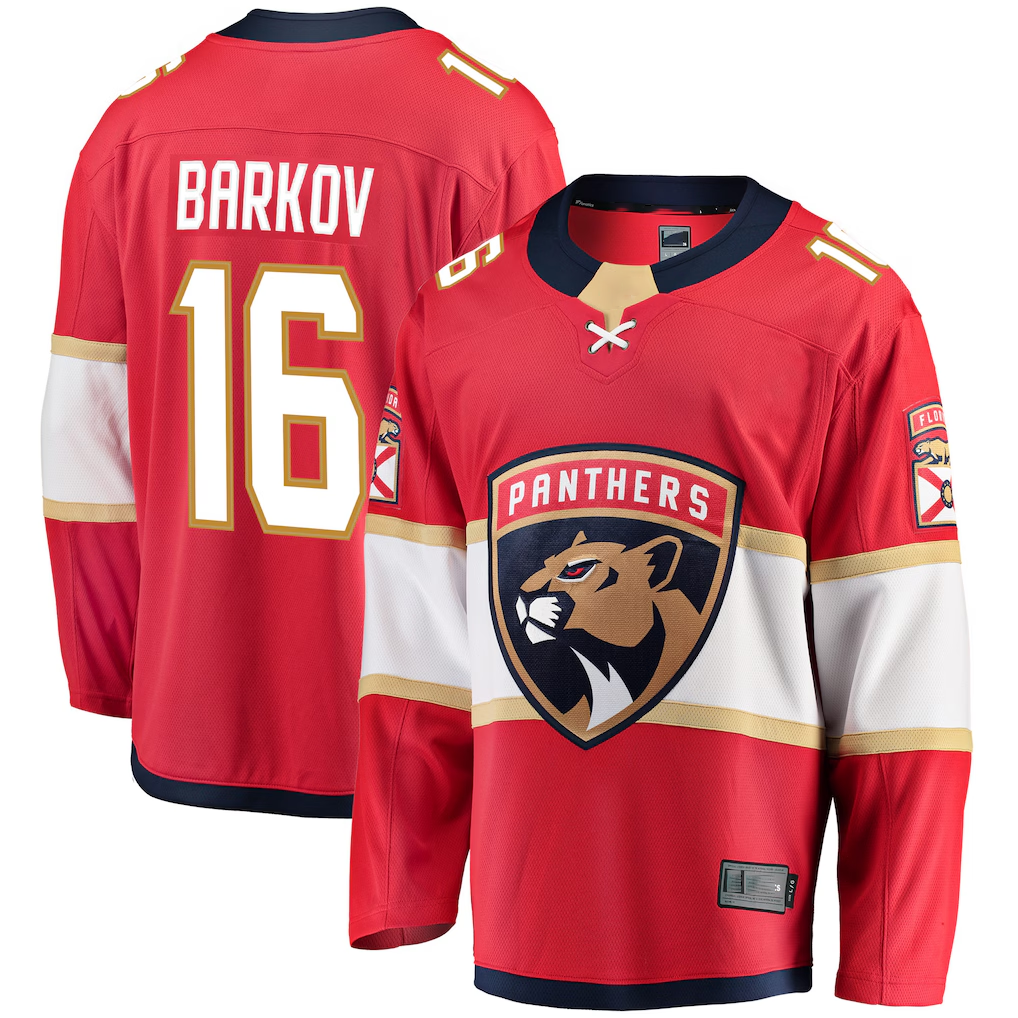 Pouc F.Panthers #16 Aleksander Barkov Red Breakaway Jerseys