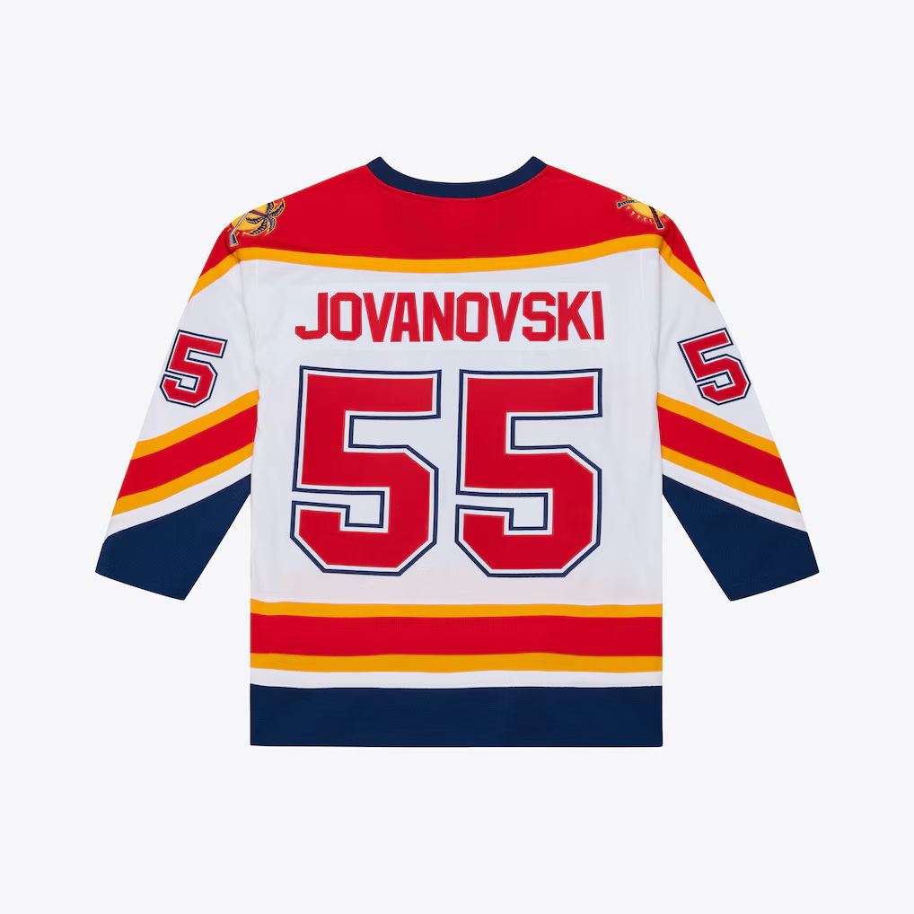 Pouc F.Panthers #55 Ed Jovanovski Mitchell & Ness White 1996 Power Play Jerseys