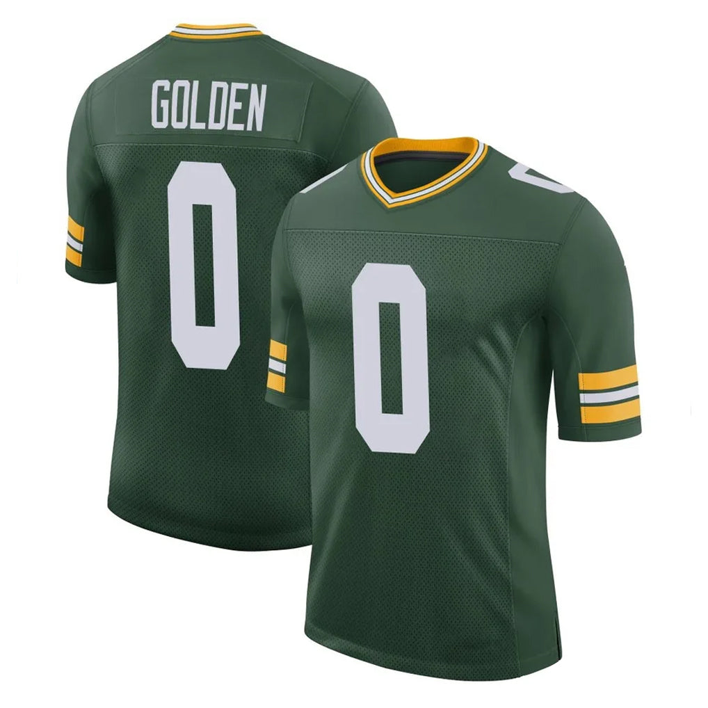 Pouc GB.Packers #0 Matthew Golden Player Green Limited Classic Home Game Stitched Jerseys