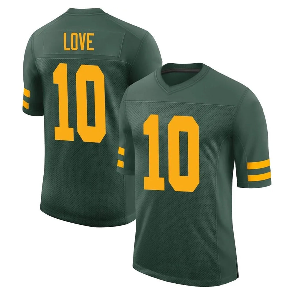 Pouc GB.Packers #10 Jordan Love Player Green Alternate Vapor Home Game Stitched Jerseys