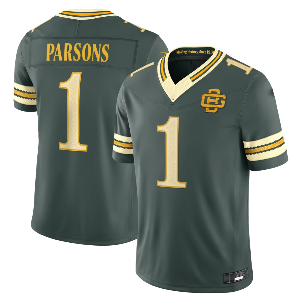 Pouc GB.Packers #1 Micah Parsons Green 2026 Rivalries Collection Limited Stitched Jerseys
