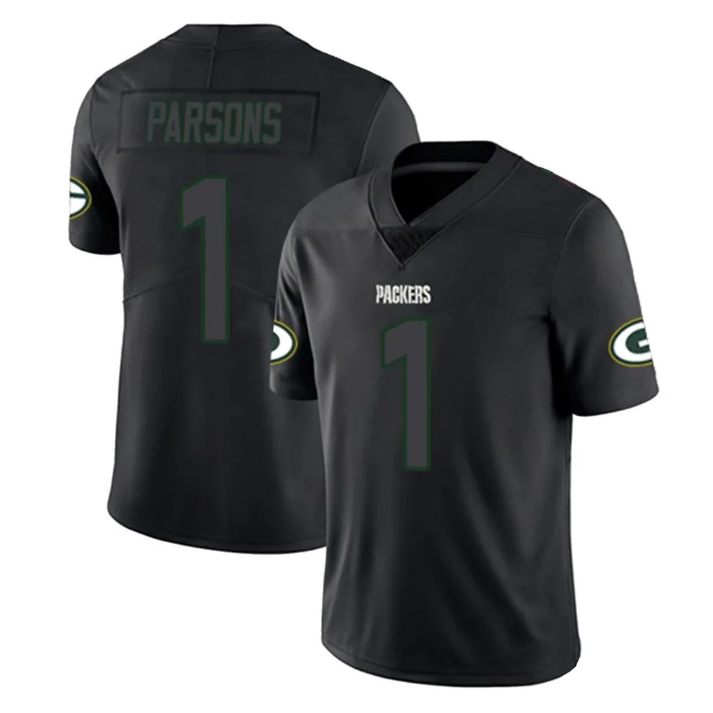 Pouc GB.Packers #1 Micah Parsons Player Black Impact Limited Home Game Stitched Jerseys