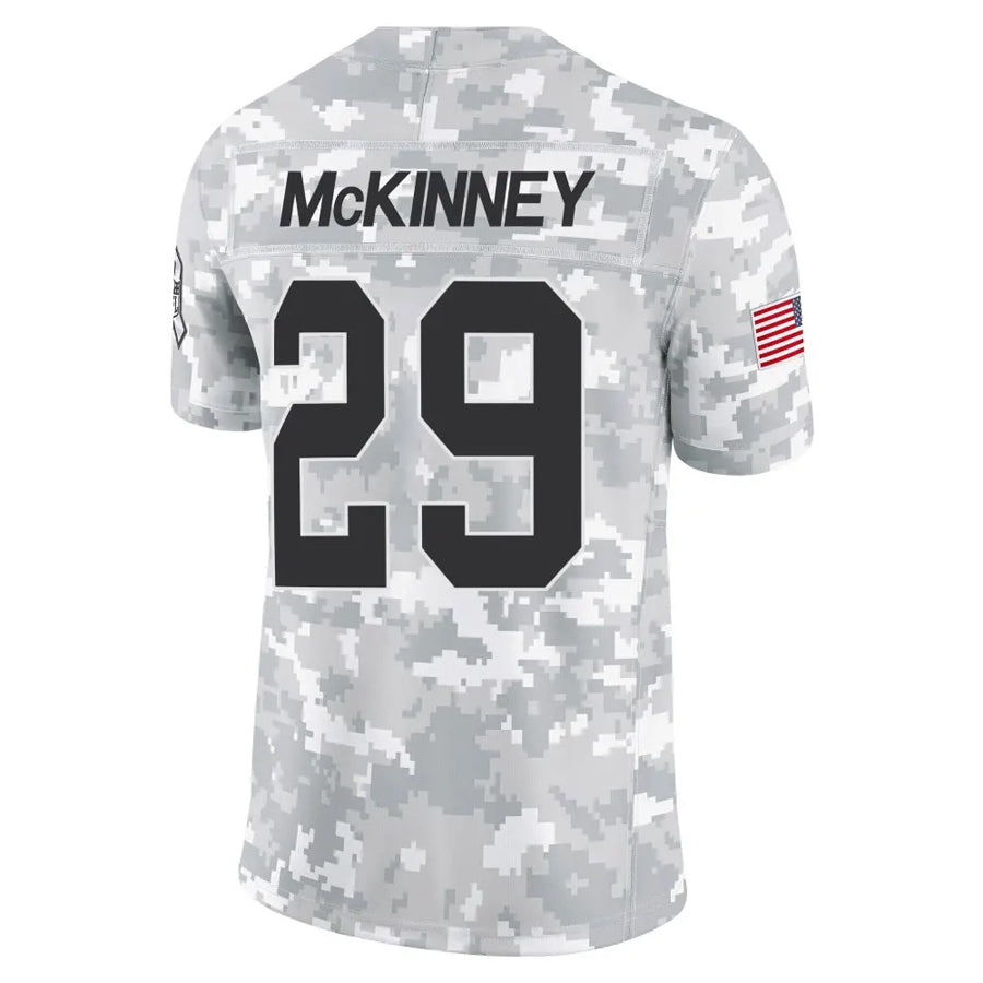 Pouc GB.Packers #29 Xavier McKinney Player Arctic Camo Salute to Service Stitched Jerseys
