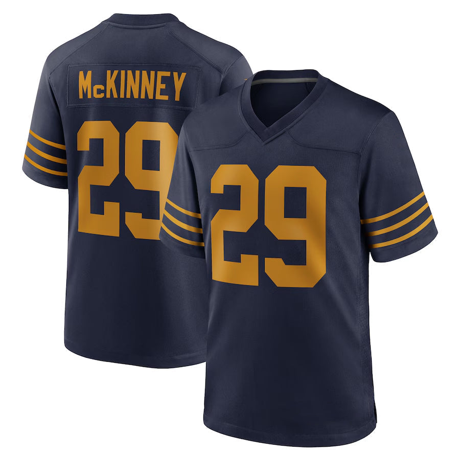 Pouc GB.Packers #29 Xavier McKinney Player Navy The 1923 Classic Game Stitched Jersey