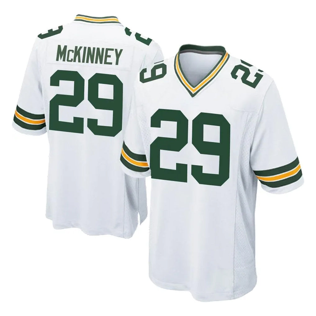 Pouc GB.Packers #29 Xavier McKinney Player White Home Game Stitched Jerseys