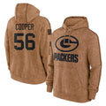 Pouc GB.Packers #56 Edgerrin Cooper Player Brown Salute to Service Hoodies Limited Game Stitched Jerseys