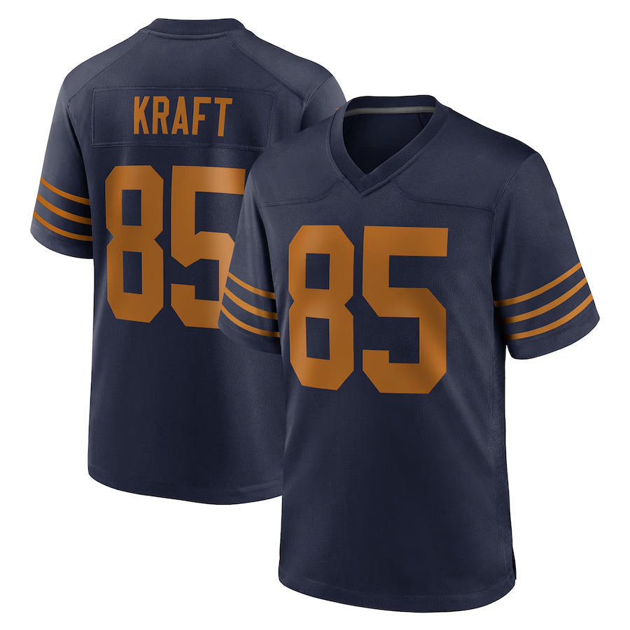 Pouc GB.Packers #85 Tucker Kraft Player Navy The 1923 Classic Game Stitched Jersey
