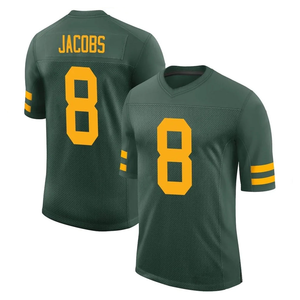 Pouc GB.Packers #8 Josh Jacobs Player Green Alternate Vapor Home Game Stitched Jerseys