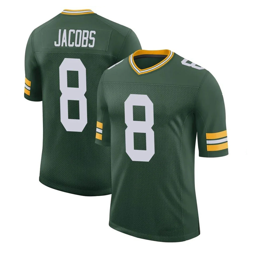 Pouc GB.Packers #8 Josh Jacobs Player Green Limited Classic Home Game Stitched Jerseys