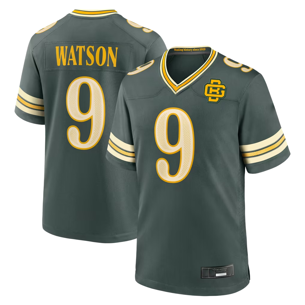 Pouc GB.Packers #9 Christian Watson Green 2026 Rivalries Collection Game Stitched Jerseys