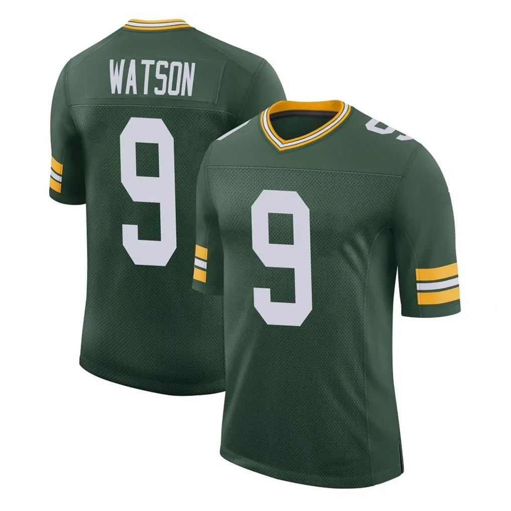 Pouc GB.Packers #9 Christian Watson Player Green Limited Classic Home Game Stitched Jerseys