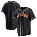 Pouc H.Astros Black Fashion Out Home Game Blank Player Stitched Jerseys