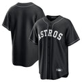 Pouc H.Astros Black Home Game Blank Player Stitched Jerseys
