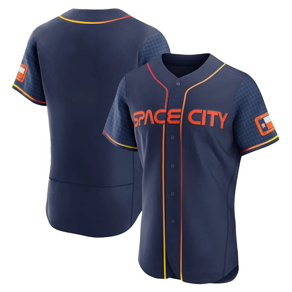 Pouc H.Astros Navy City Connect Limited Elite Home Blank Player Stitched Jerseys