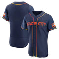 Pouc H.Astros Navy City Connect Limited Elite Home Blank Player Stitched Jerseys