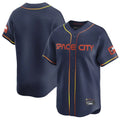 Pouc H.Astros Navy City Connect Limited Home Blank Player Stitched Jerseys