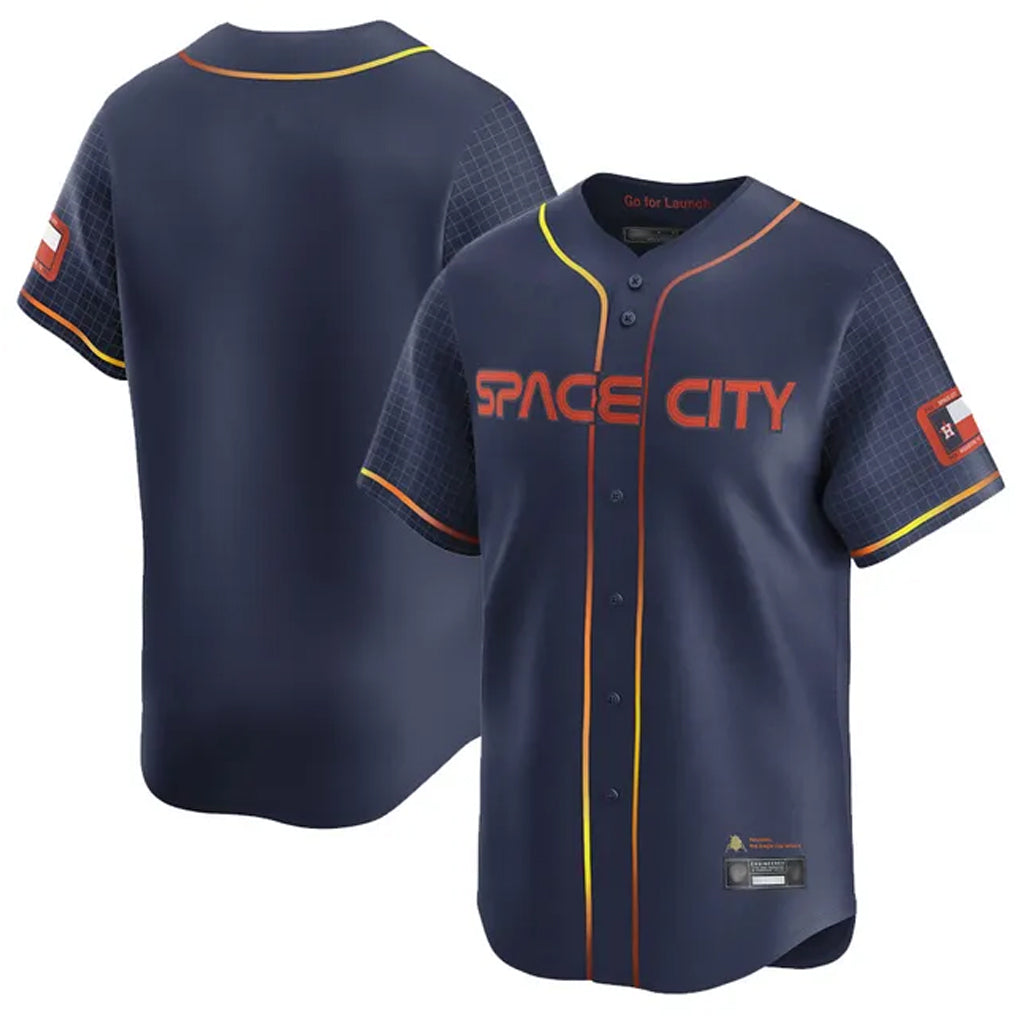 Pouc H.Astros Navy City Connect Limited Home Blank Player Stitched Jerseys