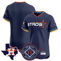 Pouc H.Astros Navy City Connect Texas Patch Vapor Premier Blank Player Limited Elite Home Stitched Jerseys