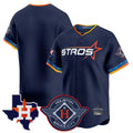 Pouc H.Astros Navy City Connect Texas Patch Vapor Premier Blank Player Limited Home Stitched Jerseys