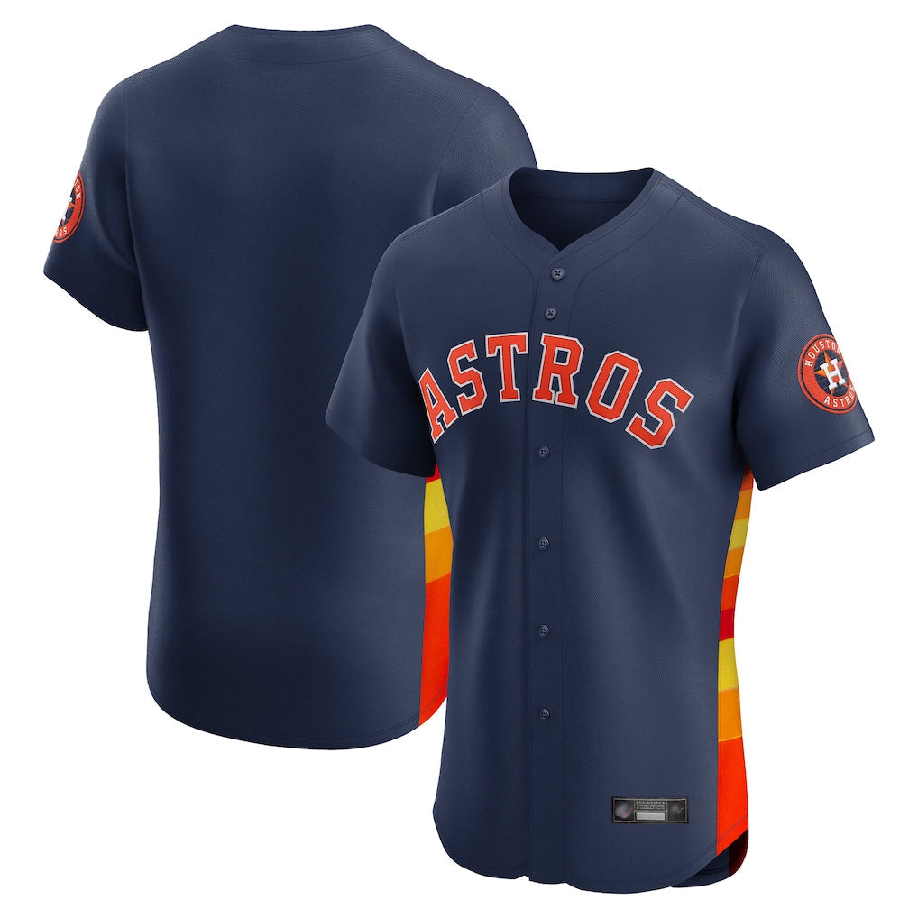 Pouc H.Astros Navy Limited Elite Home Blank Player Stitched Jerseys