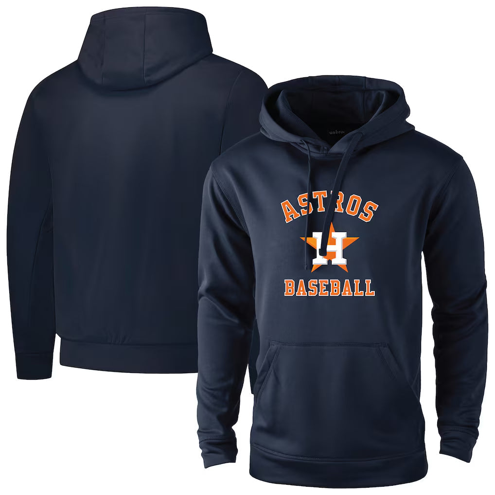 Pouc H.Astros Navy Pullover Hoodie Blank Player Stitched Jerseys