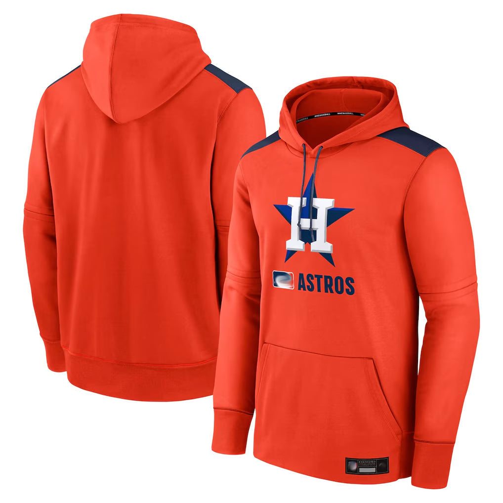 Pouc H.Astros Orange Club Fleece Pullover Hoodie Blank Player Stitched Jerseys