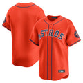 Pouc H.Astros Orange Home Limited Blank Player Stitched Jerseys