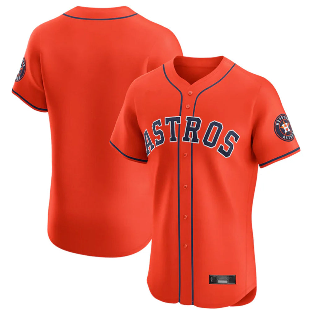 Pouc H.Astros Orange Home Limited Elite Blank Player Stitched Jerseys